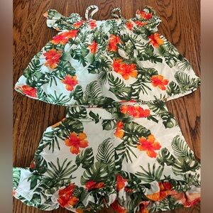 Art Class from Target Toddler Girl’s Hawaiian Print Shorts Set Size 4 Mint Green